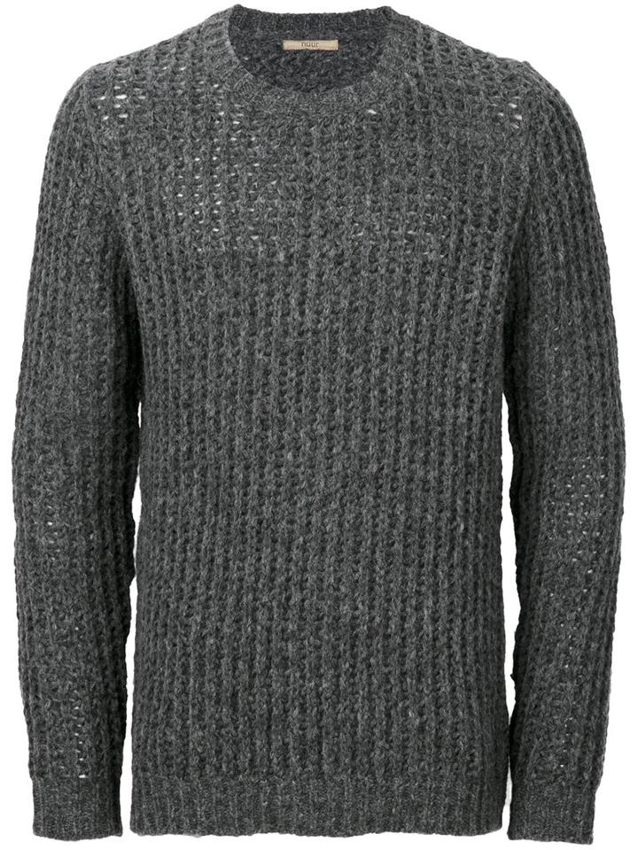 Nuur - Textured Knit Jumper - Men - Acrylic/nylon/alpaca/merino - 52, Grey, Acrylic/nylon/alpaca/merino