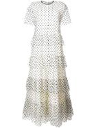 Red Valentino Dotted Frilled Dress - Neutrals