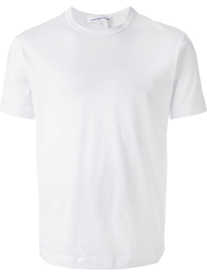 Comme Des Garçons Play Crew Neck T-shirt, Men's, Size: Small, White, Cotton