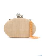 Isla Straw Clutch Bag - Nude & Neutrals