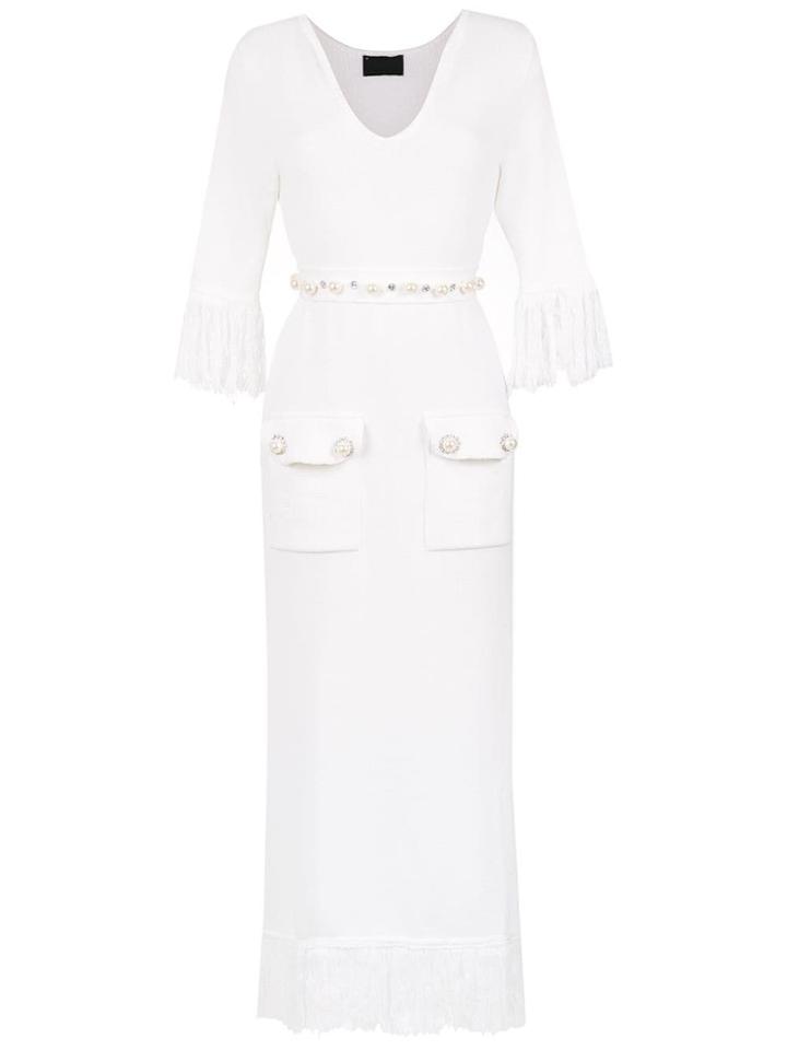 Andrea Bogosian Long Knitted Dress - White
