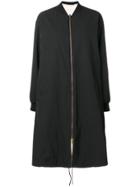 Army Yves Salomon Oversized Bomber Jacket - Black