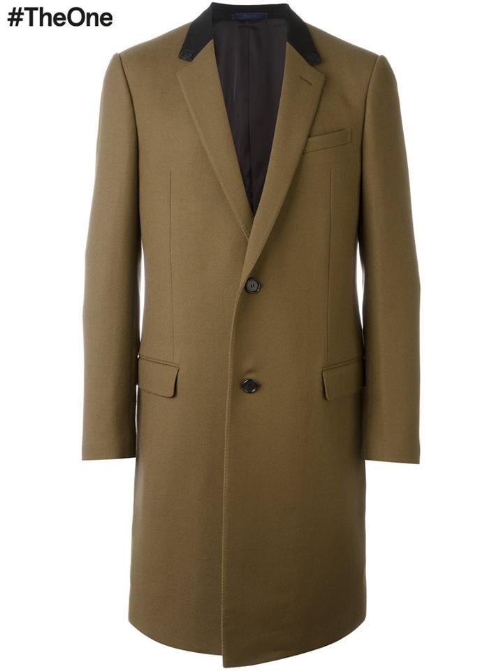 Lanvin Two Button Coat, Men's, Size: 48, Brown, Viscose/wool