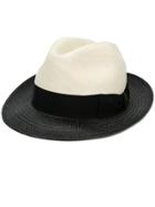 Borsalino Contrast Panama Hat - Black