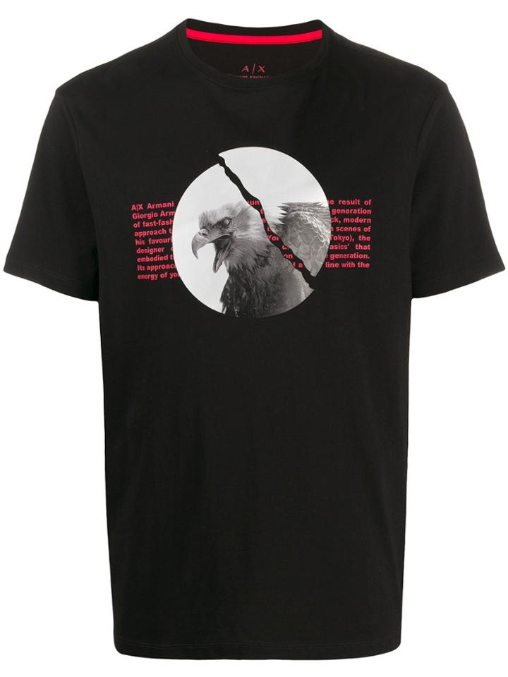 Armani Exchange Eagle Print T-shirt - Black