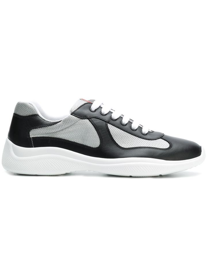 Prada Colour-block Low-top Sneakers - Black