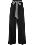 Racil Nitta Tailored Tie Trousers - Black