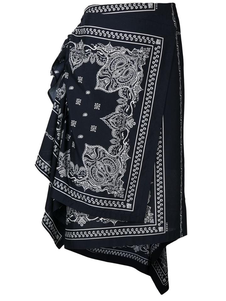 Sacai Bandana Wrap Skirt - Blue