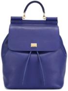 Dolce & Gabbana Sicily Backpack, Blue, Calf Leather