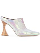 Sies Marjan Dena 100 Hologram Leather Mules - Metallic