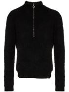 Helen Lawrence Half Zip Merino Wool Jumper - Black