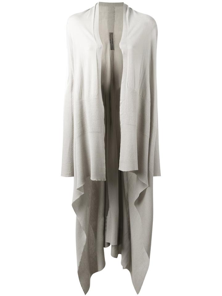 Rick Owens Longline Cardigan, Women's, Size: Medium, Grey, Virgin Wool