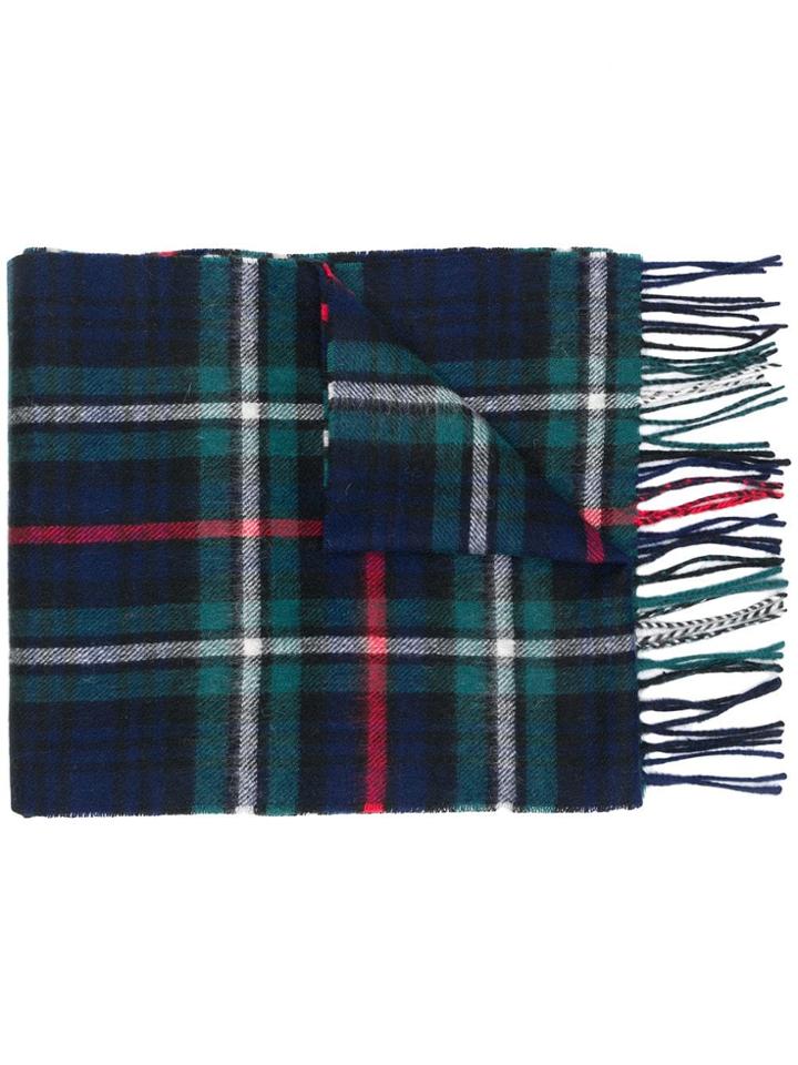 Barbour New Check Mackenzie Tartan Scarf - Blue
