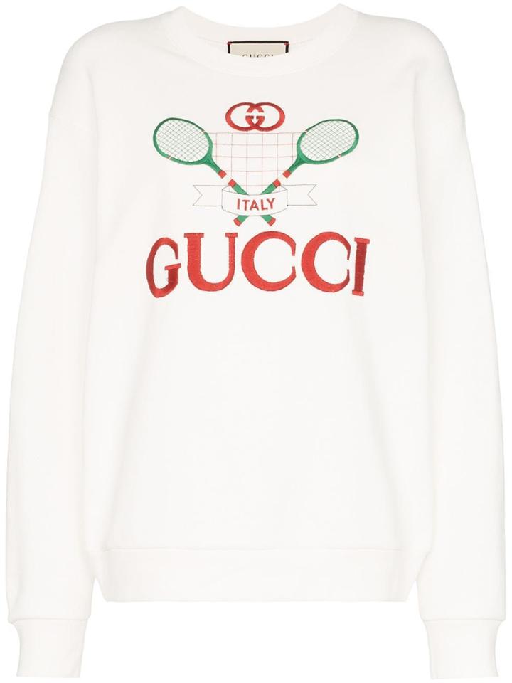 Gucci Gucci Tennis Oversized Sweatshirt - White