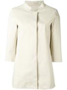 Herno Three-quarters Sleeve Jacket, Women's, Size: 46, Nude/neutrals, Cotton/polyester/polyurethane