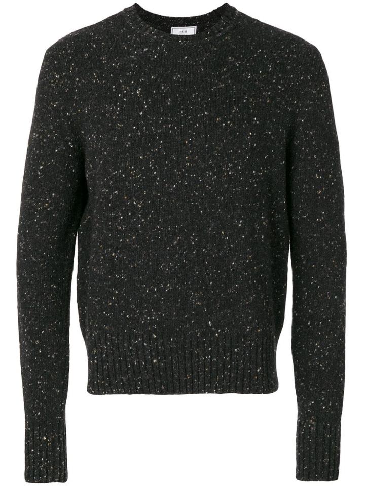 Ami Alexandre Mattiussi Donegal Crewneck Sweater - Black