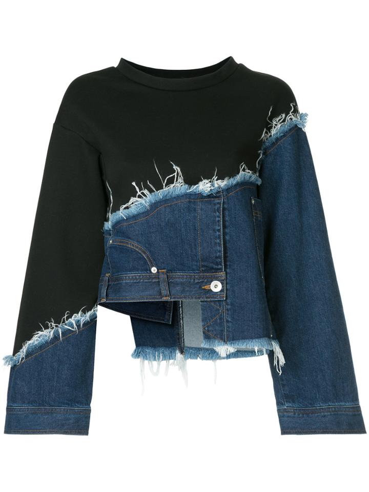 Aula Deconstructed Denim Jumper - Black