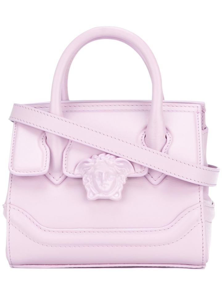 Versace Mini Palazzo Empire Shoulder Bag, Women's, Pink/purple, Calf Leather