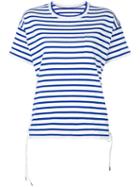 Sacai Lace-up T-shirt, Women's, Size: 2, Blue, Cotton