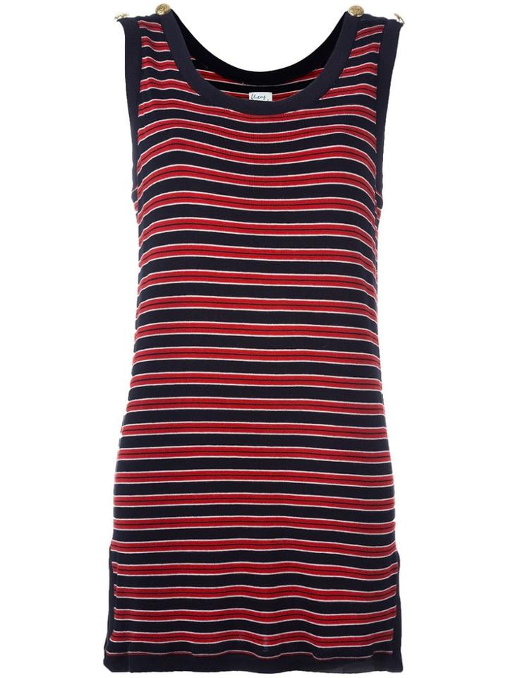 Moschino Pre-owned Striped Tank Dress - Red