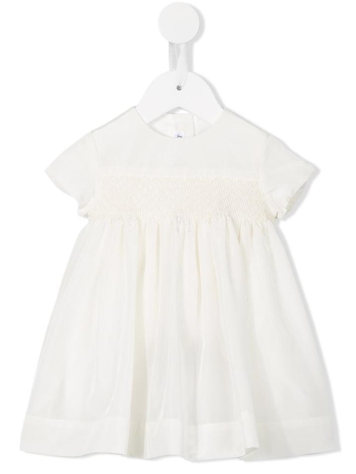 Little Bear - Chevron Detail Dress - Kids - Acrylic/polyester - 12 Mth, White