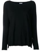 Liu Jo Ruffle Appliqué Sweater - Black