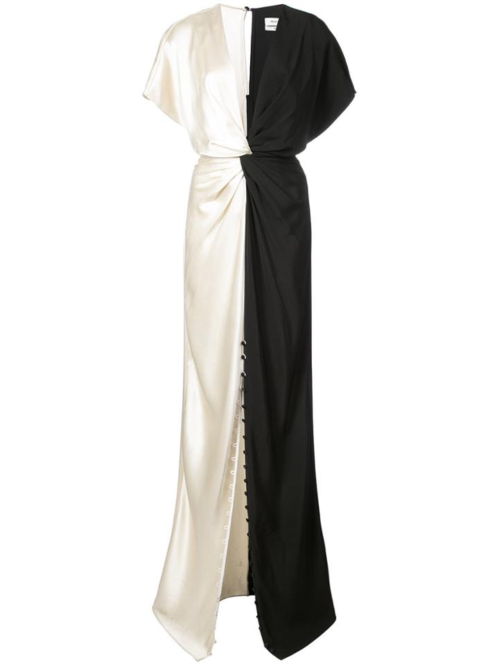 Prabal Gurung Twist Front Gown - Black