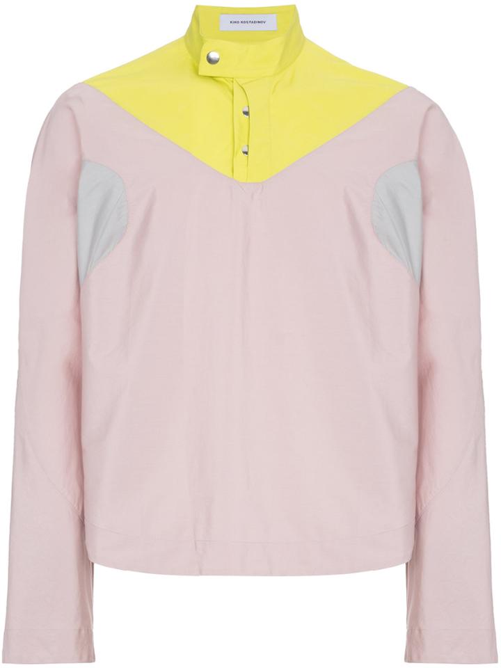 Kiko Kostadinov Charriere Colour Block Shirt - Pink & Purple