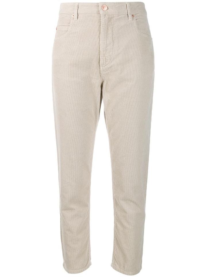 Isabel Marant Étoile Cropped Slim Fit Jeans - Neutrals