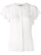 Etro - Ruffled Trim Shirt - Women - Silk - 38, White, Silk