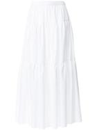 Ck Calvin Klein Tiered Maxi Skirt - White
