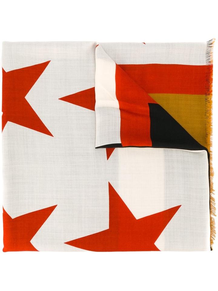 Givenchy Star Print Scarf, Women's, Silk/virgin Wool