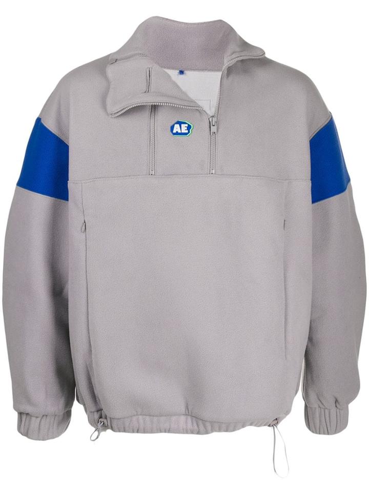 Ader Error Boxy Fit Colour Block Sweatshirt - Grey