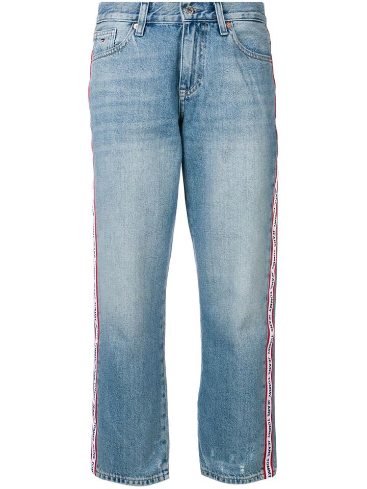 Tommy Jeans Logo Tape Boyfriend Jeans - Blue