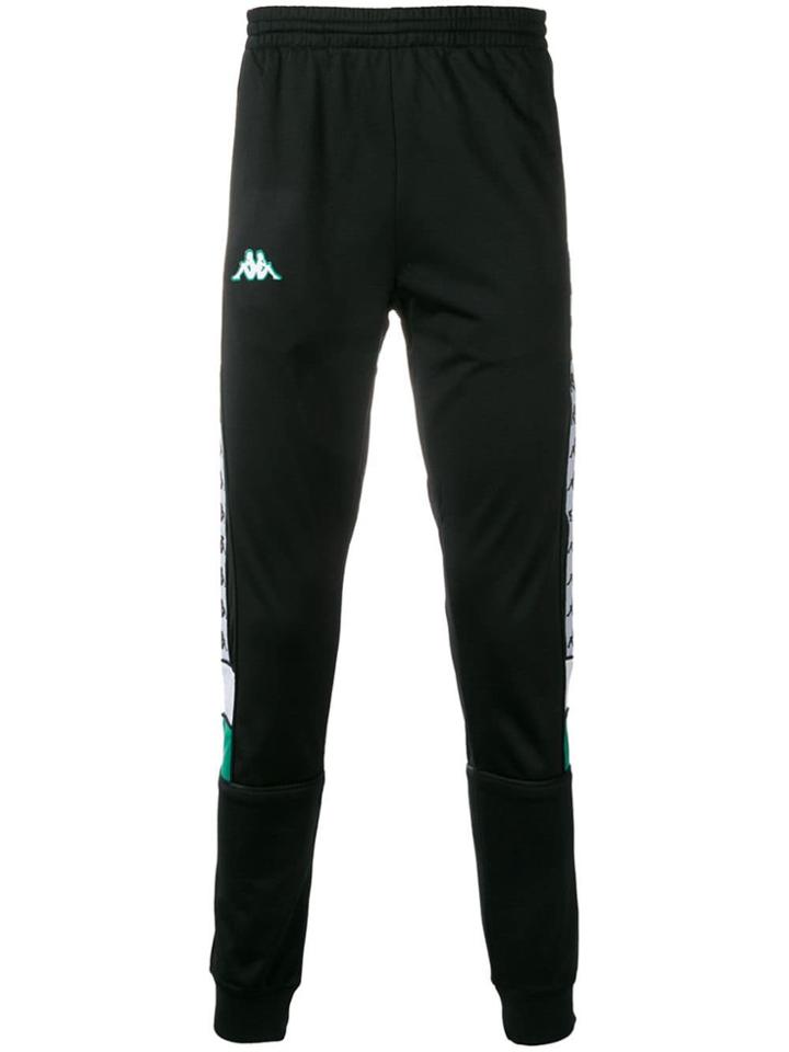 Kappa Contrast Logo Track Pants - Black