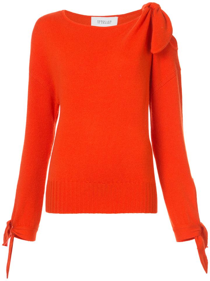 Derek Lam 10 Crosby Sweater With Tie Detail - Red