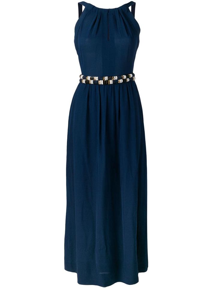 A.n.g.e.l.o. Vintage Cult 1960's Belted Open Back Dress - Blue