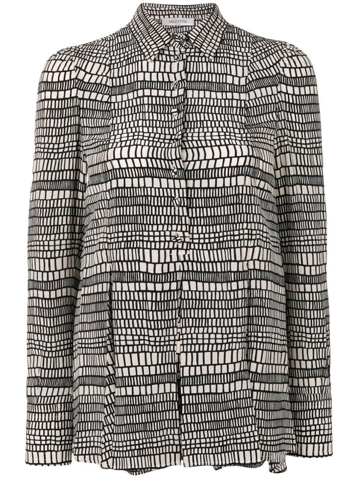 Valentino Geometric Print Shirt - White