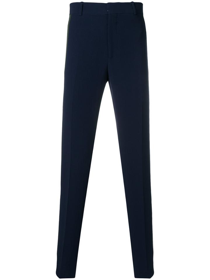 Alexander Mcqueen Side Stripe Detail Trousers - Blue