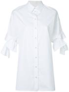 Victoria Victoria Beckham Knotted Shortsleeved Shirt - White