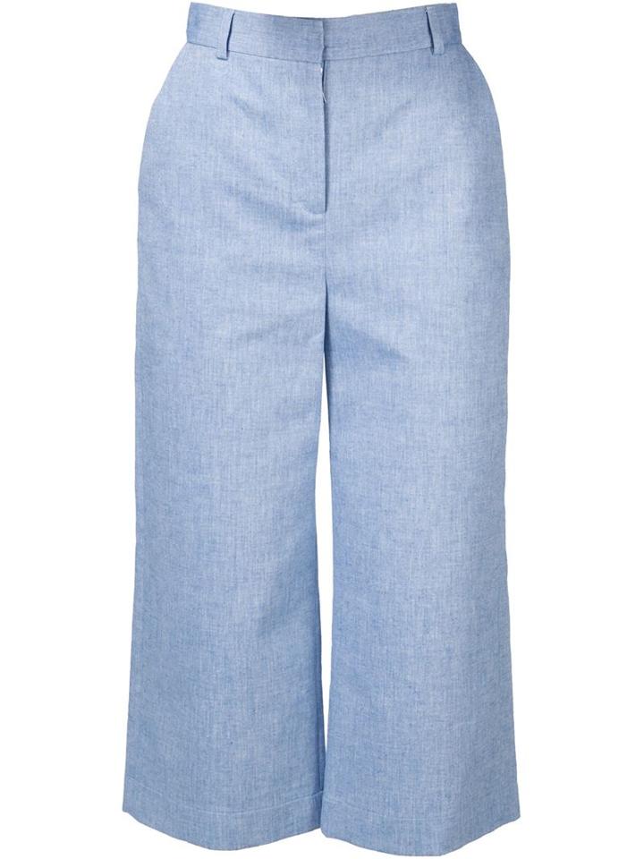 Vilshenko Wide-leg 'esme' Trousers, Women's, Size: 12, Blue, Cotton