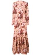 Semicouture Floral Print Maxi Dress - Pink