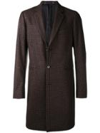 Ps By Paul Smith Check Pattern Coat - Black