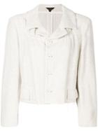Comme Des Garçons Pre-owned Distressed Cropped Jacket - Neutrals