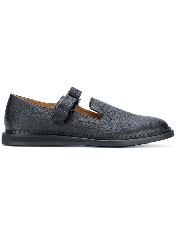 Hender Scheme Buckled Strap Loafers - Black