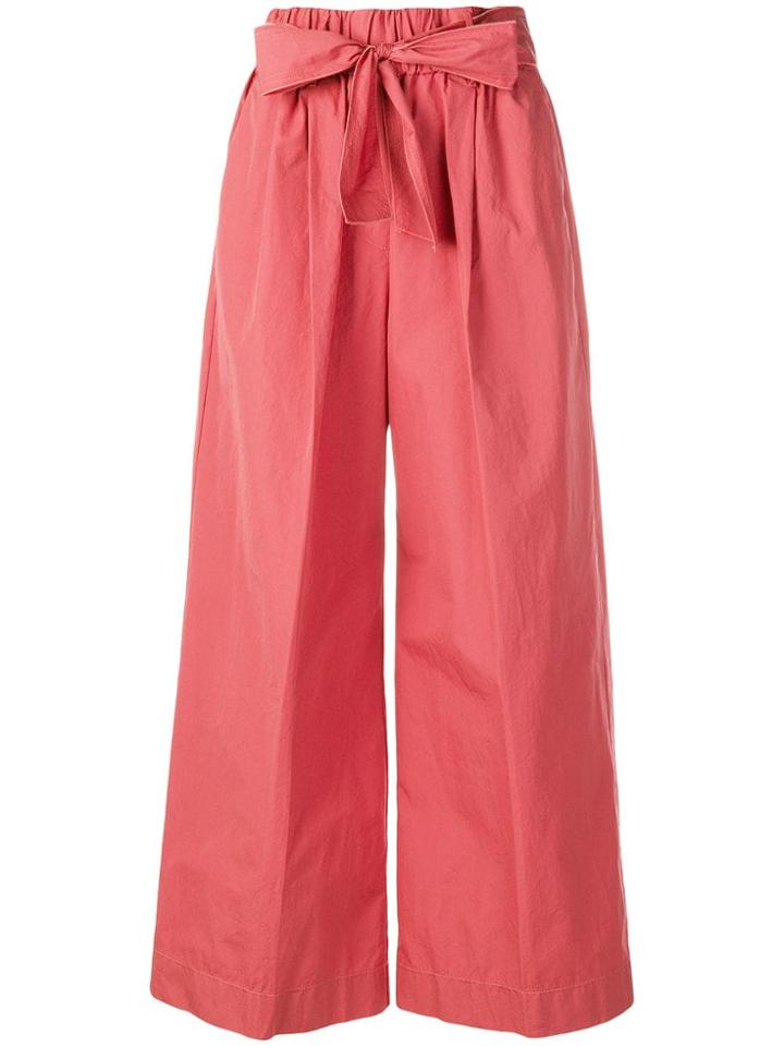 Forte Forte Belted Wide Leg Trousers - Pink