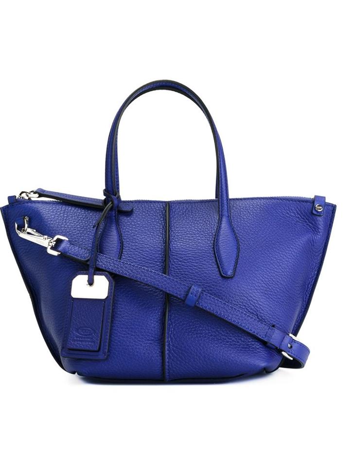 Tod S Mini Joy Tote, Women's, Blue, Leather