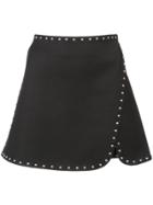 Helmut Lang Stud Detail Mini Skirt - Black