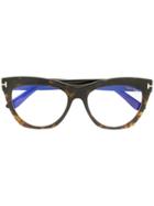 Tom Ford Eyewear Cat-eye Glasses - Brown