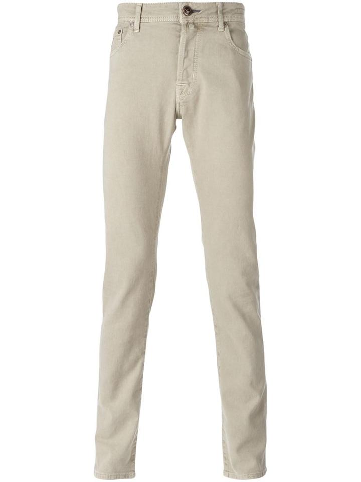 Jacob Cohen Slim Fit Jeans, Men's, Size: 40, Nude/neutrals, Cotton/elastodiene